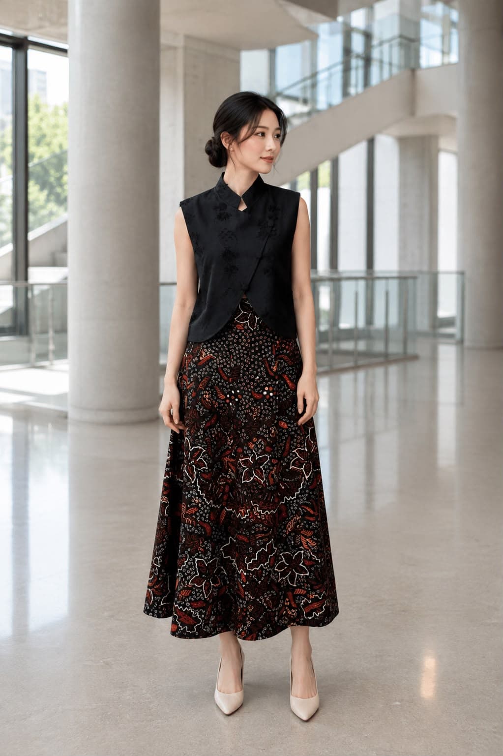 GAYATRI FLARED SKIRT - BATIK LASEMAN